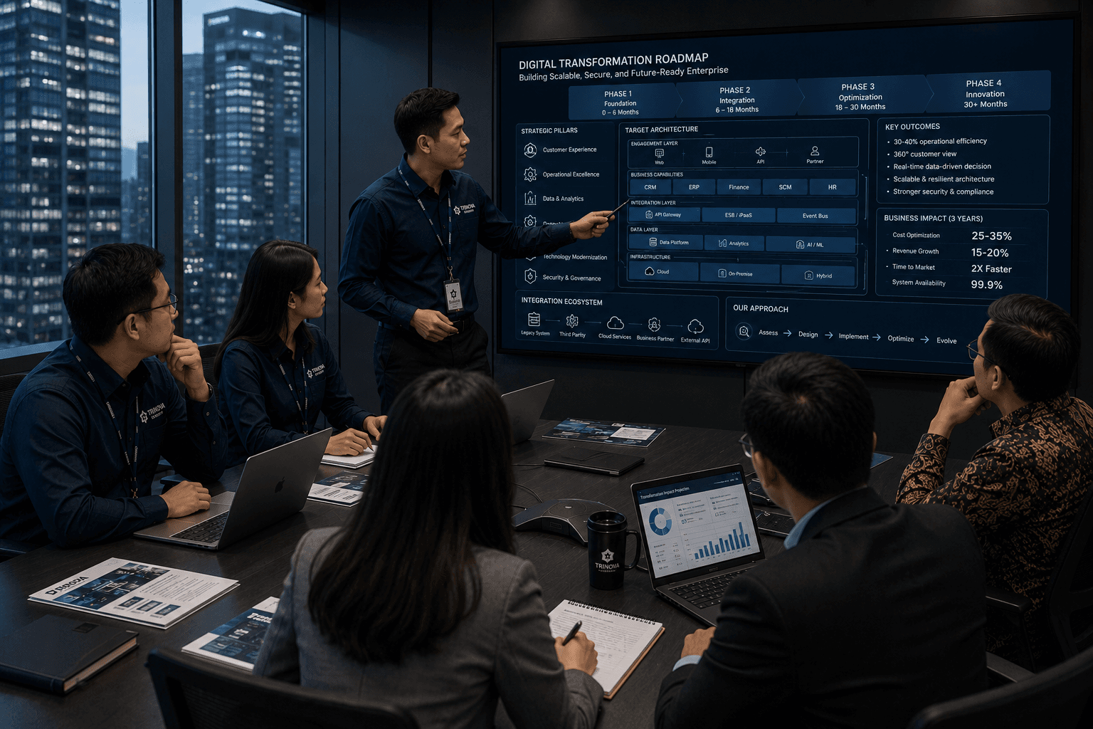 Tim Trinova merancang workflow AI dan automation untuk operasional bisnis modern